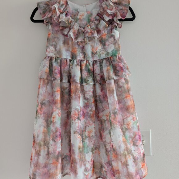 NORDSTROM Pippa & Julie watercolor ruffle dress - Picture 1 of 9